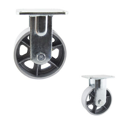 China 125x50mm Diameter Cast Iron Heavy Duty Casters With Grease Nipple