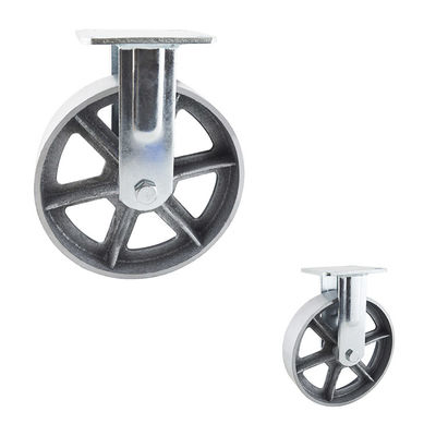 buy 200mm Silver Color 300kg Capacity Hollow Core Rigid Caster Wheels Flat Tread online manufacturer