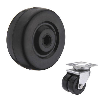 China Top Plate 154LBS Capacity Twin Wheel 2 Inch Rubber Swivel Wheels