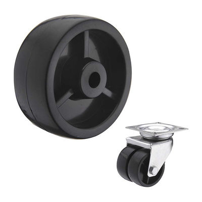China 2 Inch Black PP 154LBS Load Capacity Twin Wheel Light Duty Casters