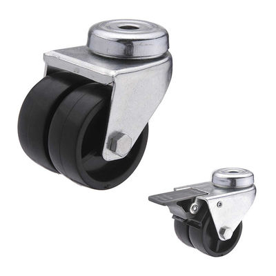 buy 50mm Dual Wheel 70kg Capacity Plastic Swivel Casters Wheels online manufacturer