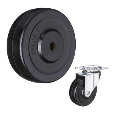 China WBD 100mm 4" Fixed Light Duty Solid Rubber Casters