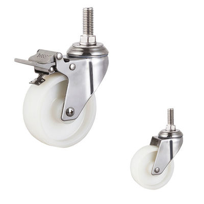China 100x32mm Chemical Resistant Threaded Stem Swivel Caster