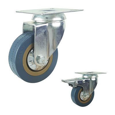 China 2.5 Inch Blue PVC Casters Swivel Plate Econormical Light Duty Casters Wholesales