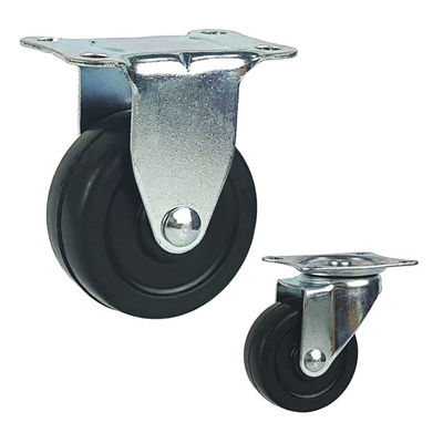 China 3 Inch 88LBS Capacity Fixed Plate Furniture Moving Castors , Replacement Bed Casters