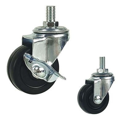 China OEM 50mm Swivel Locking Threaded Stem Castors Without Bearing