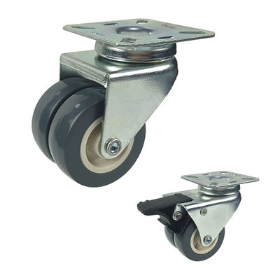 China Top Plate Refrigerator Base 75mm Caster Wheels with Plain bearing