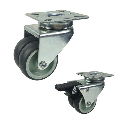 China Top Plate 75mm Light Duty Casters For Flowerpot Stand