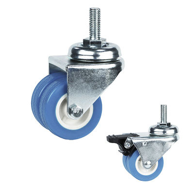 China 50mm Wheel Diameter 154LBS Capacity Twin Wheel Casters