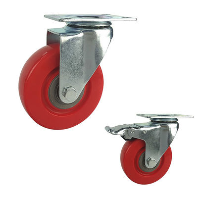 China 4" Red 198LBS Medium Duty Casters Double Ball Bearing