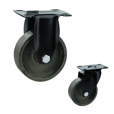 buy Cast Iron 75mm Top Rigid Plate Black Fork Medium Duty Casters for table online manufacturer