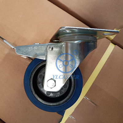 5 Inch 200kg Capacity Threaded Stem  Casters With Roller Bearing
