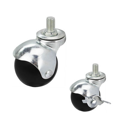 China No Brakes 10x15mm Threaded Stem Ball Casters For Chairs